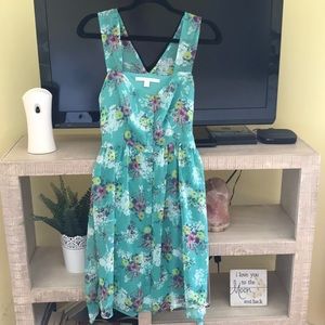 Teal Lauren Conrad Floral Dress